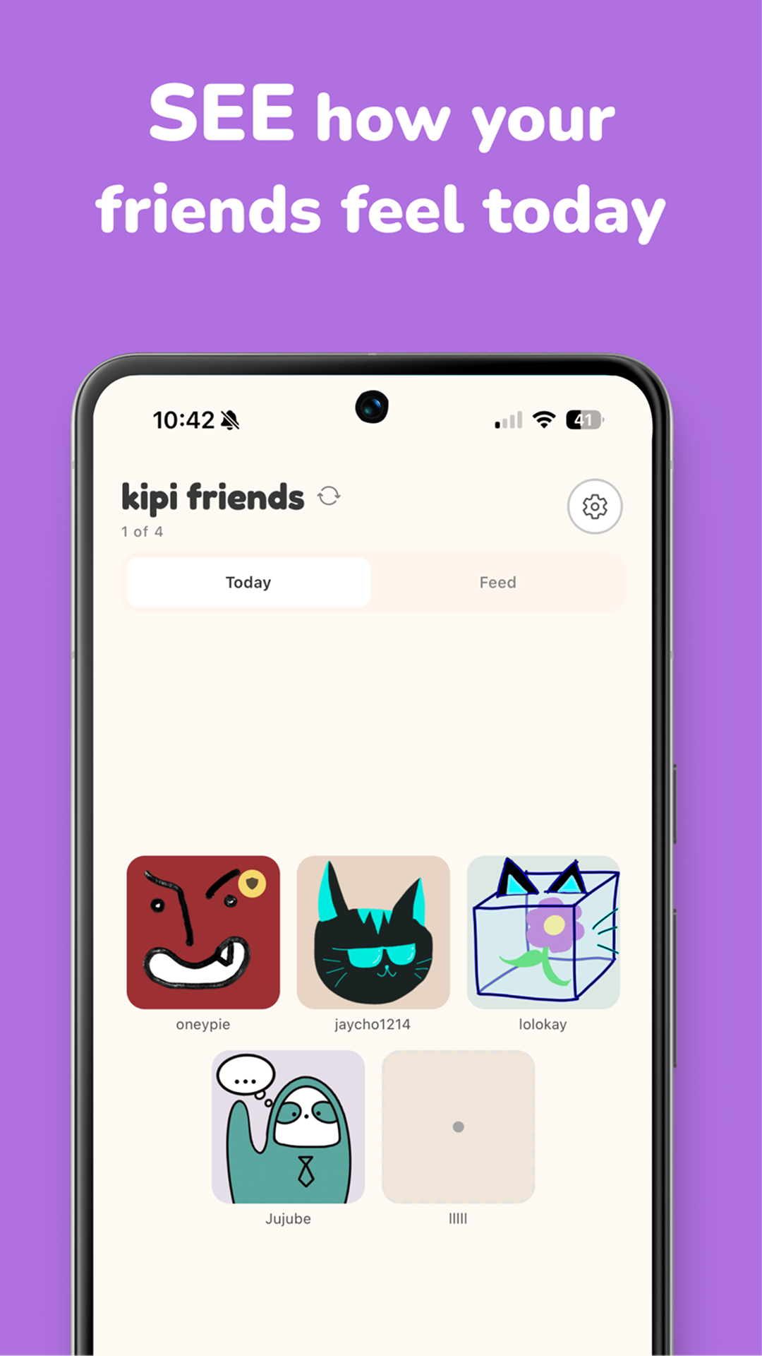 See how your friends feel today